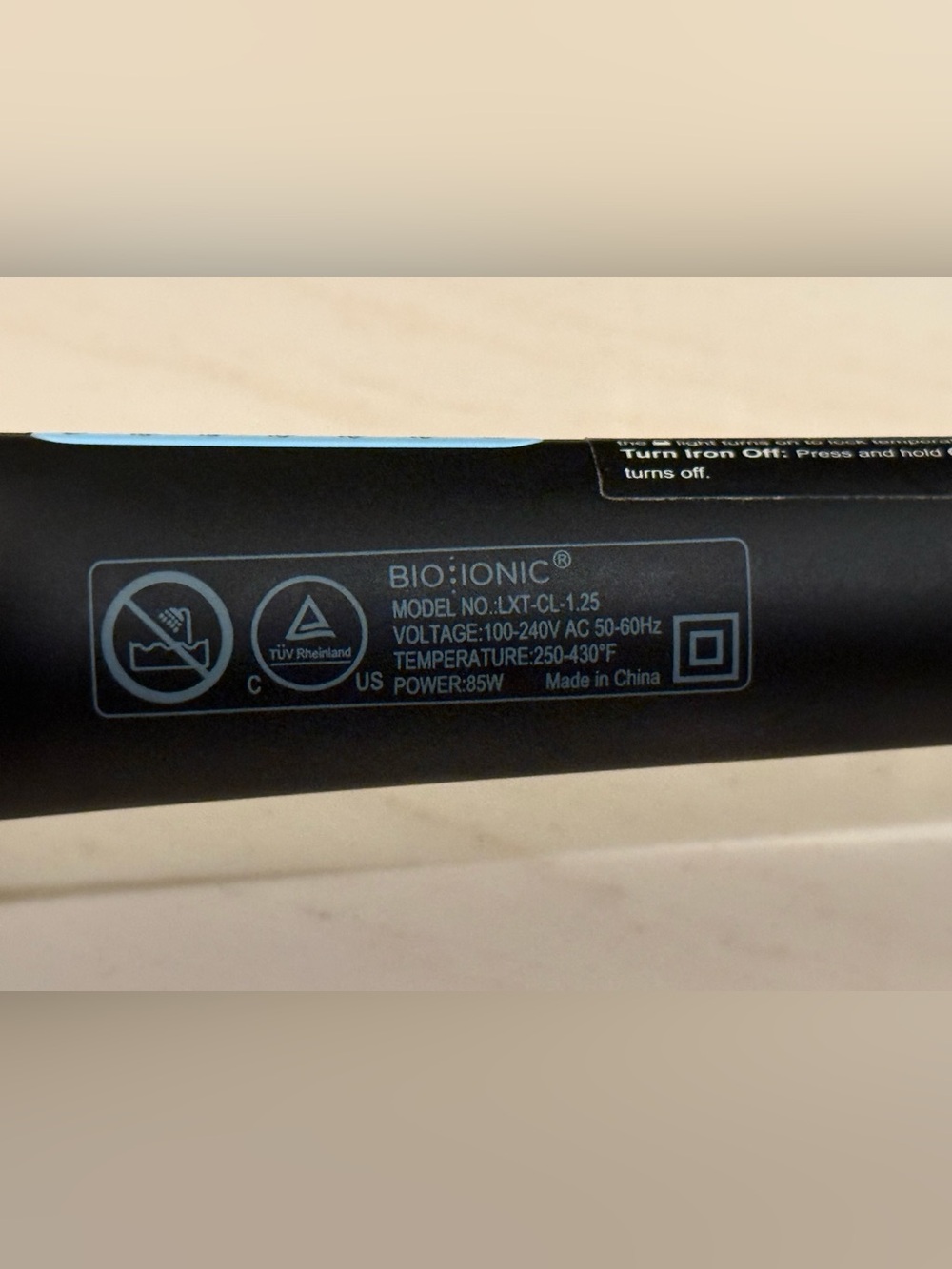 BIO IONIC Long Barrel Styler 1.25” Curling Iron | Like New - Picture 6 of 6